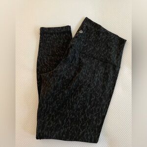 Lululemon Align Legging, 25" Inseam, Abstract Leopard Print, Size 10
